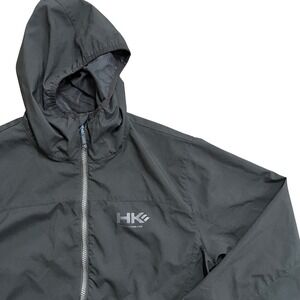 Hawk and Co HK Performance Lightweight Windbreaker Jacket Mens Full‎ Zip Gray